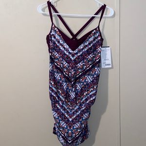 Athleta Marrakesh Side Scrunch Tankini Swimsuit Top NEW